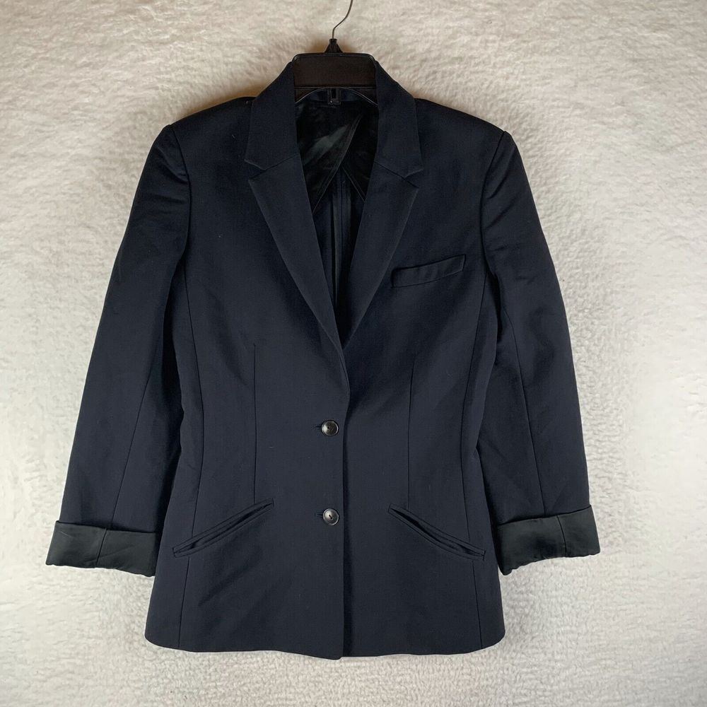 Alexander Wang Blazer‎ Jacket Women's 4 Blue Lined Notch Lapel Single Breasted